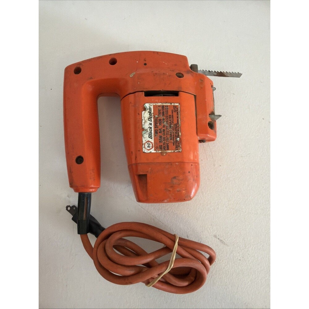 Vintage Black & Decker jig saw two speedno. 7530 3.0 AMPS With Case And Guide